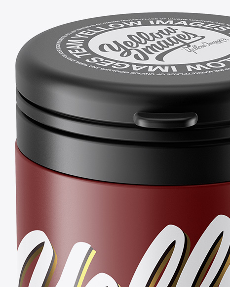 Matte Plastic Jar Mockup   Front View (High Angle Shot) PSD #3