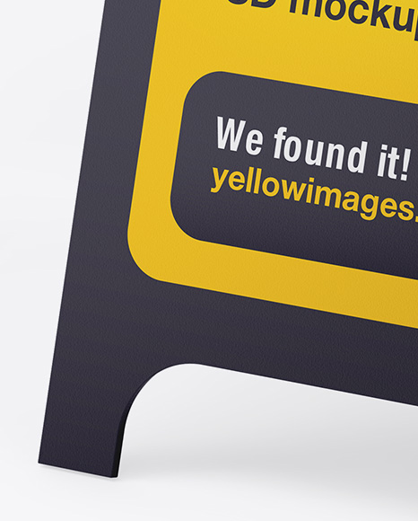 Pavement Sign Outdoor Advertising   Half Side View (High Angle Shot) PSD #2