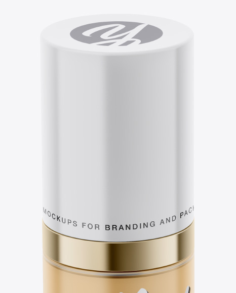 Cosmetic Bottle Mockup Front View High Angle Shot In Bottle Mockups On Yellow Images Object Mockups