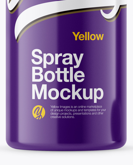 Download Opened Glossy Spray Bottle With Transparent Sap Mockup In Bottle Mockups On Yellow Images Object Mockups PSD Mockup Templates