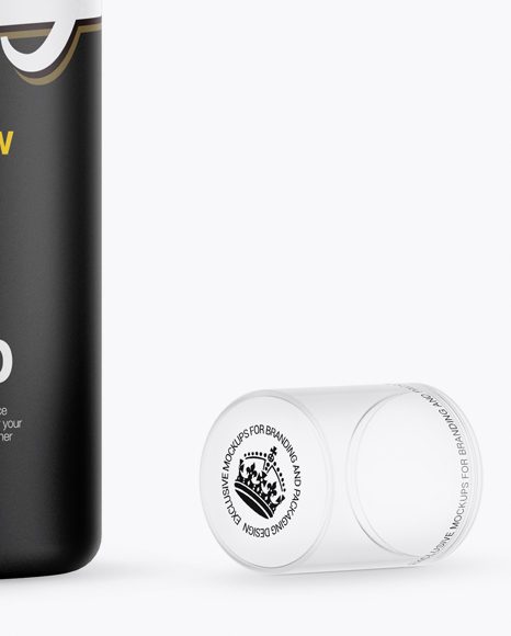 Opened Matte Spray Bottle With Transparent Сap Mockup Opened Matte Spray Bottle With Transparent Сap Mockup
