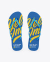 Download Flip Flops Mockup Top View In Apparel Mockups On Yellow Images Object Mockups