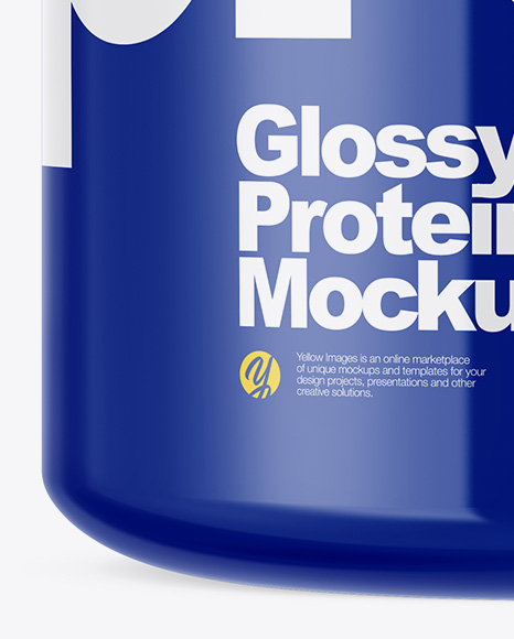 Glossy Protein Jar Mockup PSD #4