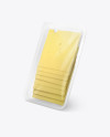 Download Tray With Sliced Cheese Mockup Half Side View In Tray Platter Mockups On Yellow Images Object Mockups Yellowimages Mockups