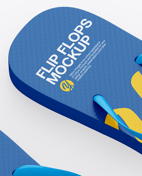 Download Flip Flops Mockup Half Side View High Angle Shot In Apparel Mockups On Yellow Images Object Mockups PSD Mockup Templates