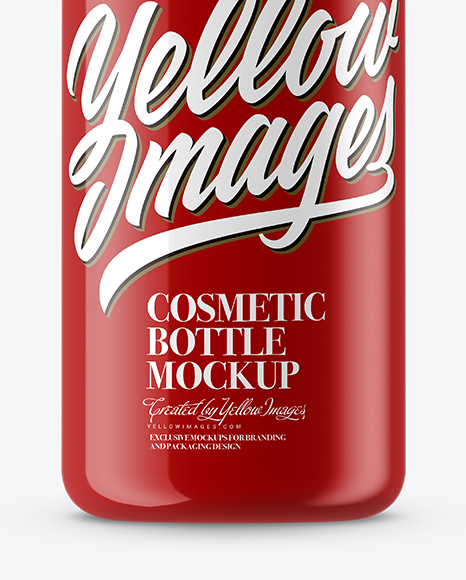 Glossy Cosmetic Bottle Mockup