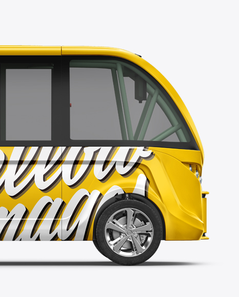 Minibus Mockup - Side View - Free Download Images High Quality PNG, JPG