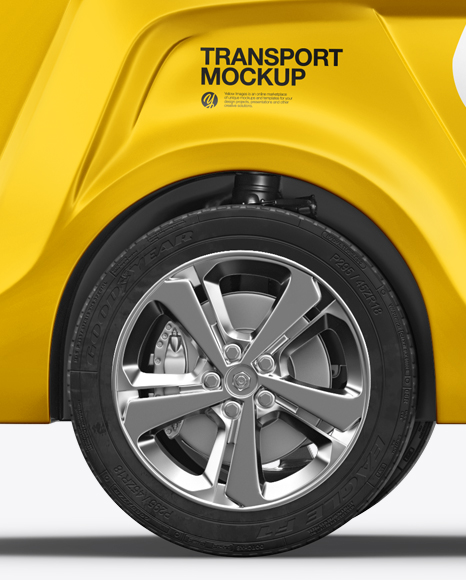 Minibus Mockup   Side View PSD #1