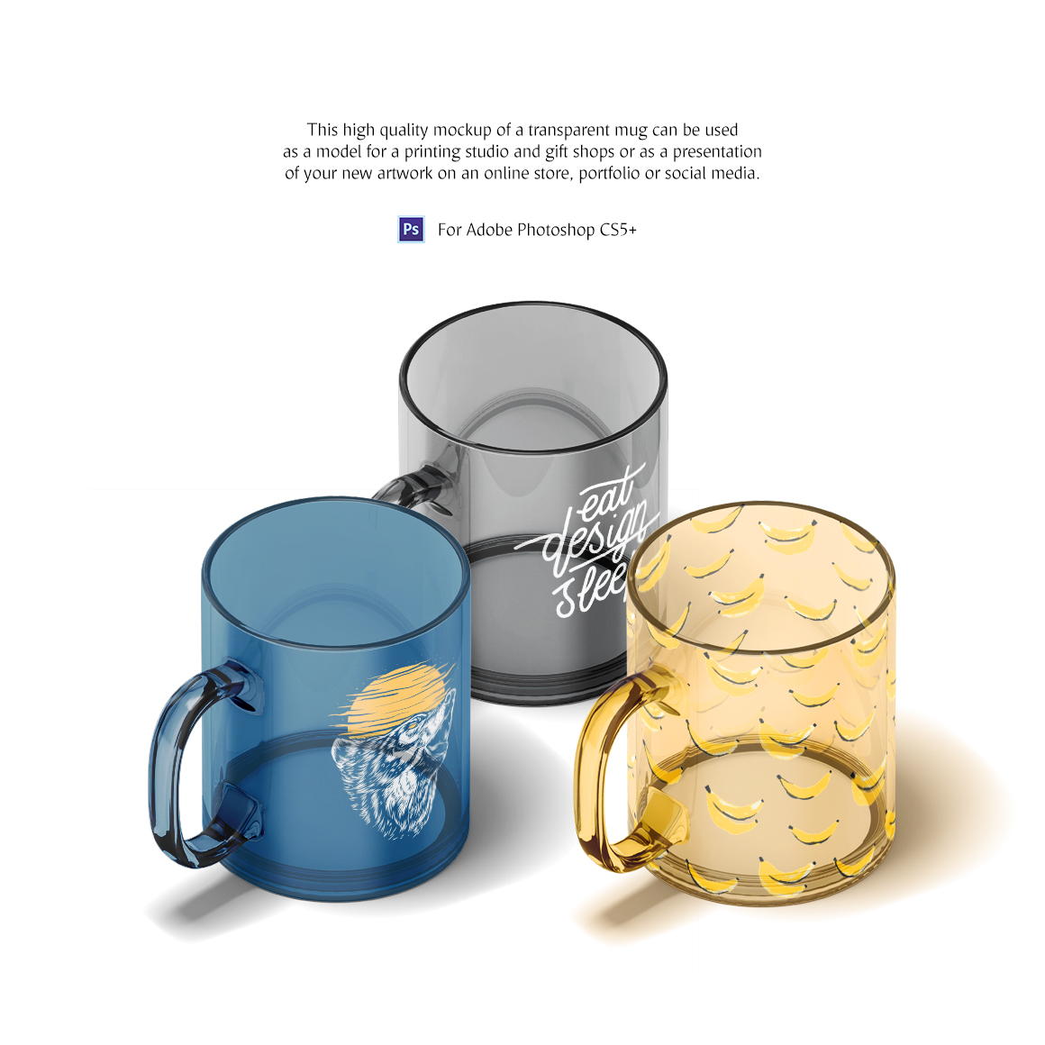 Download New Glass Mug Animated Mockup in Stationery Mockups on Yellow Images Creative Store