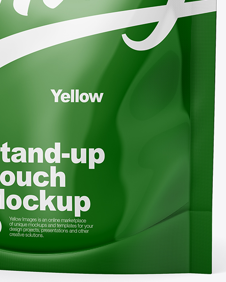 Glossy Stand Up Pouch Mockup   Half Side View PSD #1
