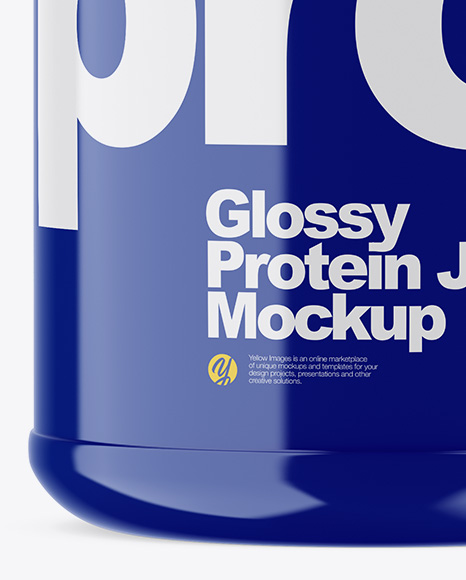 Glossy Protein Jar Mockup PSD #4