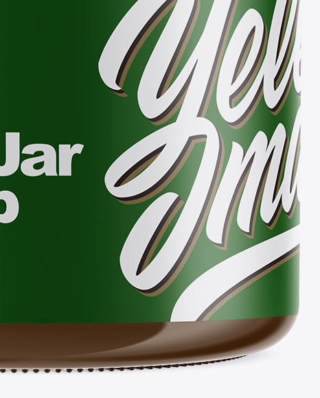 Glossy Sauce Jar Mockup PSD #1