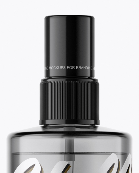 Dark Spray Bottle Mockup PSD #2