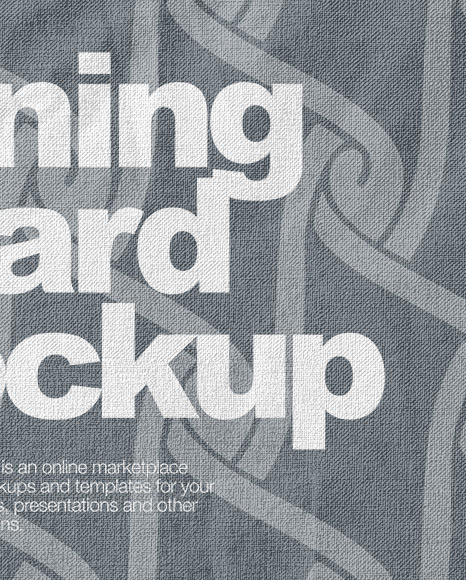 Wooden Ironing Board Mockup PSD #6