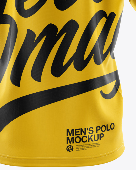 Men s Polo Mockup   Back View PSD #1