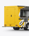 Food Truck Mockup - Back Half Side View