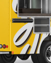 Food Truck Mockup - Back Half Side View