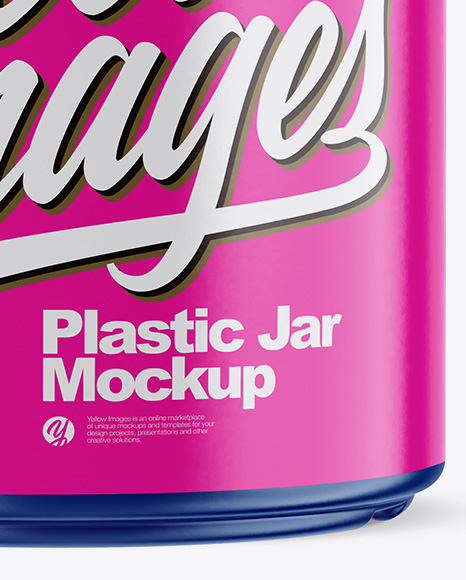 Matte Plastic Jar Mockup PSD #4