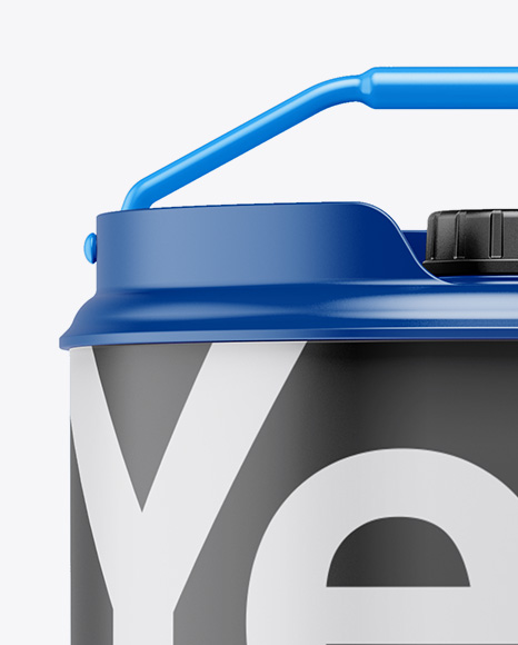 Matte Oil Tin Can Mockup - Front View Matte Oil Tin Can Mockup - Front View