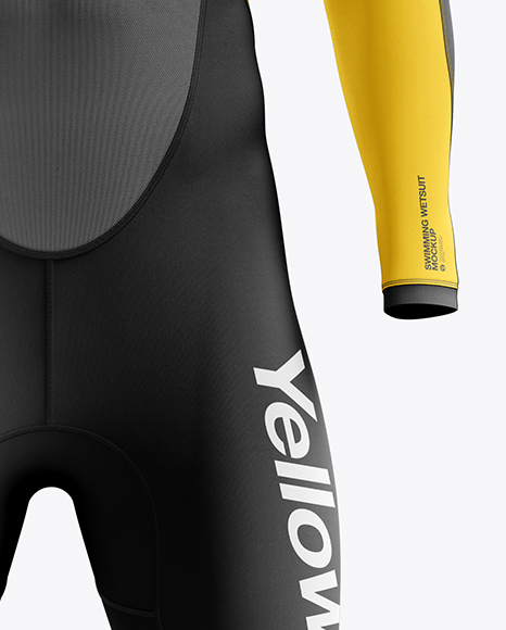 Download Men S Full Wetsuit Mockup Front View In Apparel Mockups On Yellow Images Object Mockups