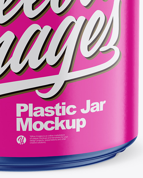 Matte Plastic Jar Mockup (High Angle Shot) PSD #4