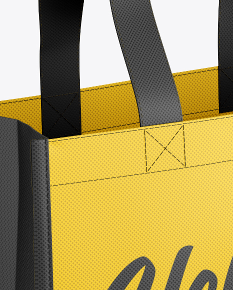 Bag Mockup Half Side View High Angle Shot In Apparel Mockups On Yellow Images Object Mockups