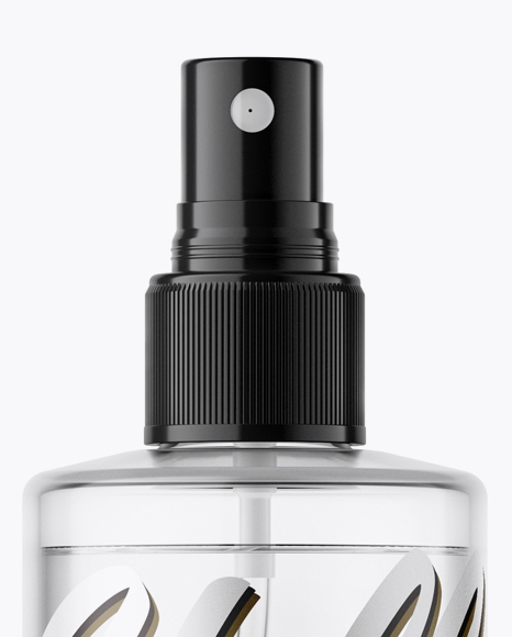 Opened Clear Spray Bottle Mockup Opened Clear Spray Bottle Mockup
