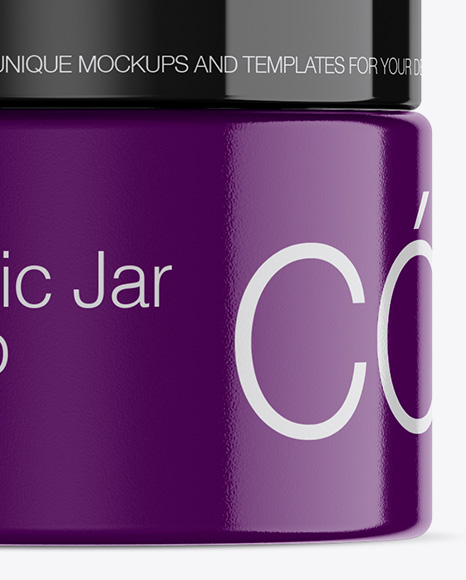 Glossy Cosmetic Jar Mockup PSD #1