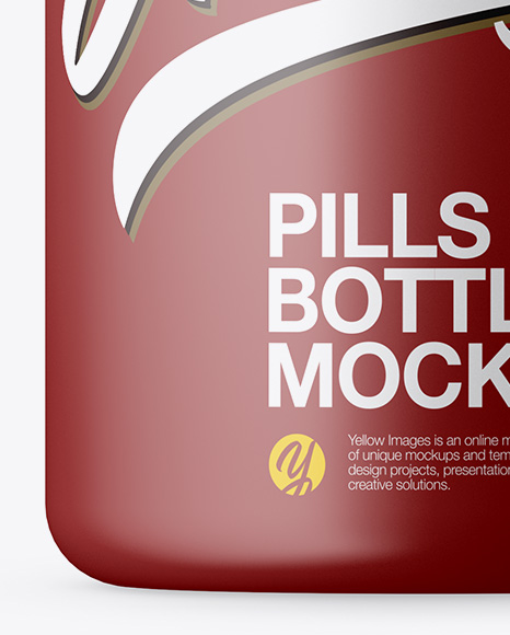 Matte Pills Bottle Mockup PSD #1