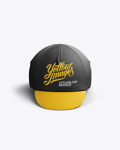 Download Cycling Cap Mockup Front View In Apparel Mockups On Yellow Images Object Mockups PSD Mockup Templates