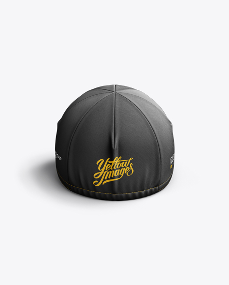 Download Cycling Cap Mockup - Back View in Apparel Mockups on Yellow Images Object Mockups