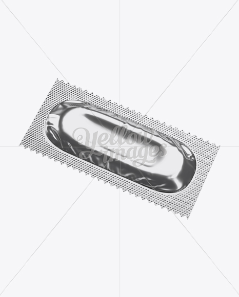 Download Metallic Condom Sachet Mockup Halfside View Psd Mockup Template Design