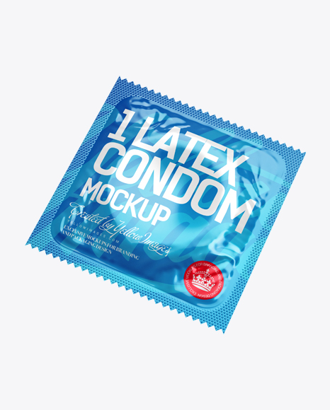 Square Condom Sachet Mockup Halfside View In Sachet Mockups On Yellow Images Object Mockups