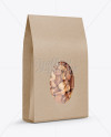 Download Kraft Stand-Up Pouch W/ Nuts Mockup - Half-Side View in ...