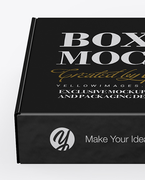 Paper Box Mockup   Front View (High Angle Shot) PSD #2