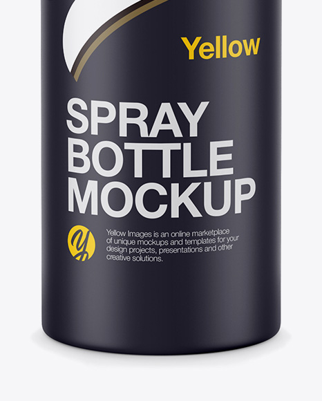 Matte Spray Bottle Mockup PSD #6