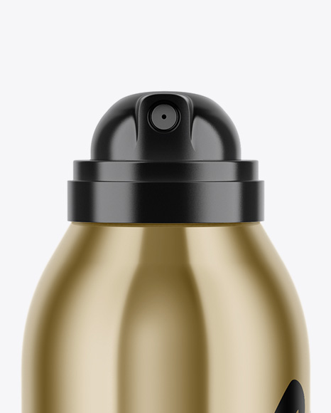 Metallic Spray Bottle Mockup PSD #1