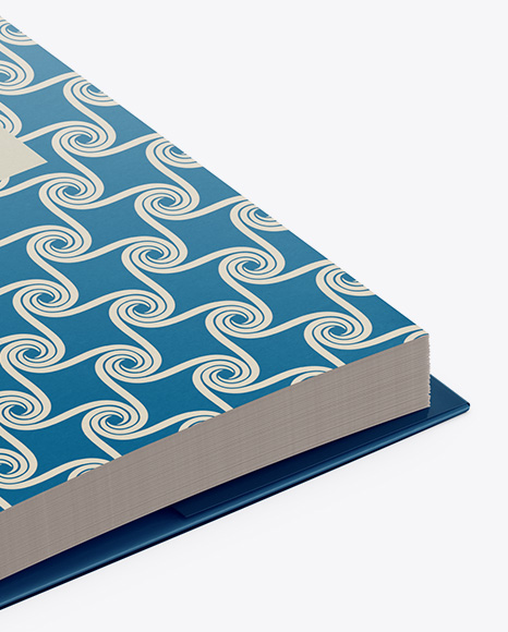 Opened Book W  Matte Cover Mockup   Half Side View PSD #7