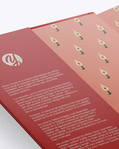 Opened Book W  Metallic Cover Mockup   Half Side View PSD #6