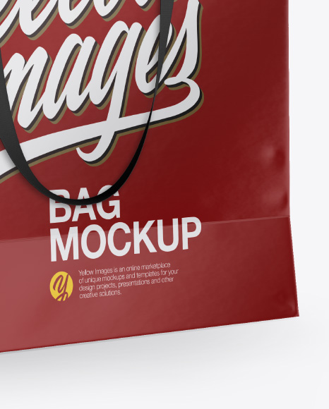 Glossy Bag Mockup   Half Side View PSD #1