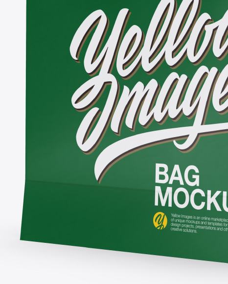 Download Matte Bag With Raised Up Handles Mockup Half Side View In Bag Sack Mockups On Yellow Images Object Mockups