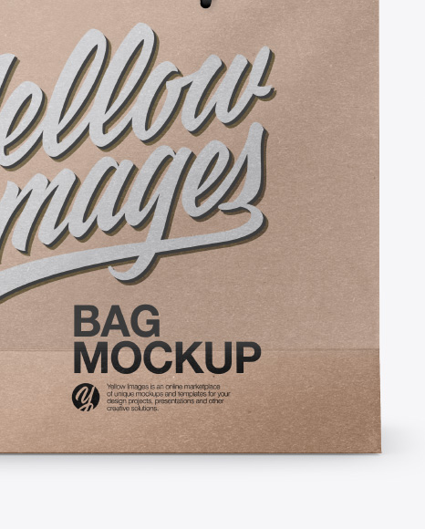 Download Kraft Bag With Raised Up Handles Mockup Front Top Views In Bag Sack Mockups On Yellow Images Object Mockups PSD Mockup Templates