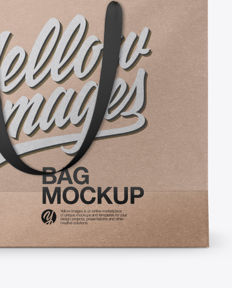 Download Kraft Bag Mockup Front Top Views In Bag Sack Mockups On Yellow Images Object Mockups