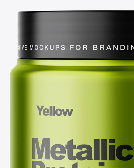 Metallic Protein Jar Mockup PSD #3