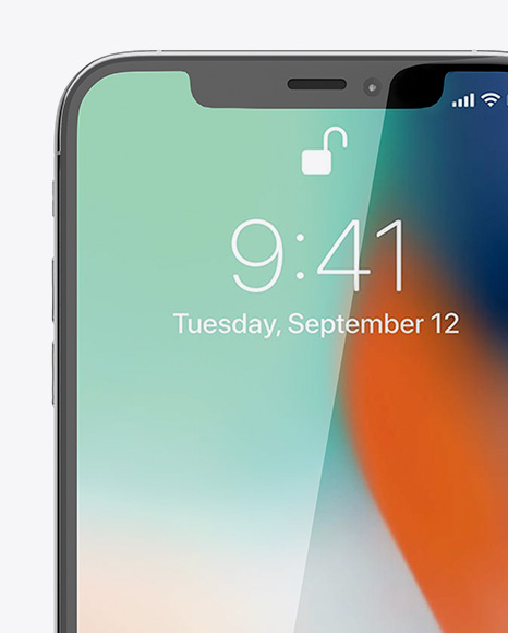 Apple iPhone X Mockup - Front View