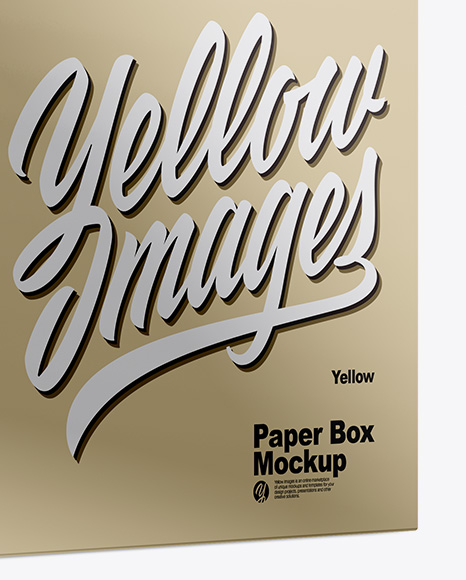 Metallic Box Mockup   Half Side View PSD #3