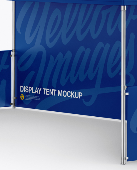 Display Tent Mockup - Half Side View