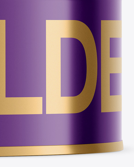 Glossy Round Tin Can Mockup PSD #1