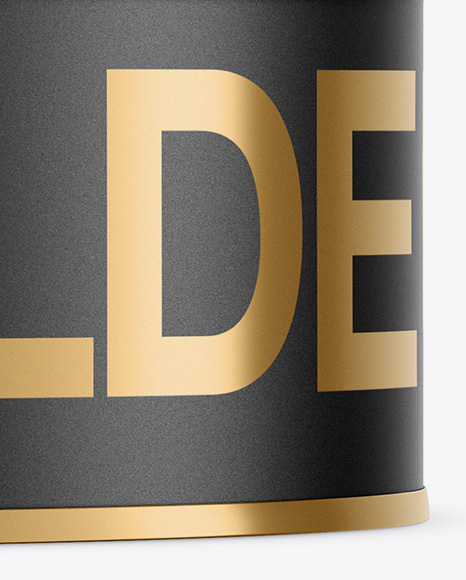 Matte Round Tin Can Mockup PSD #1