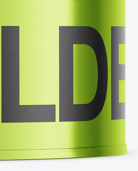 Metallic Round Tin Can Mockup PSD #1